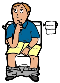 Man on toilet clip art clipart