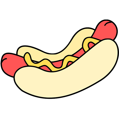 Small hot dog clipart