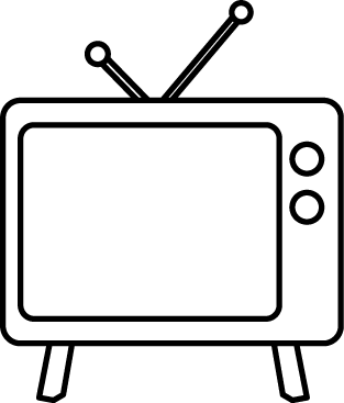 Tv black and white television clip art black and white television image