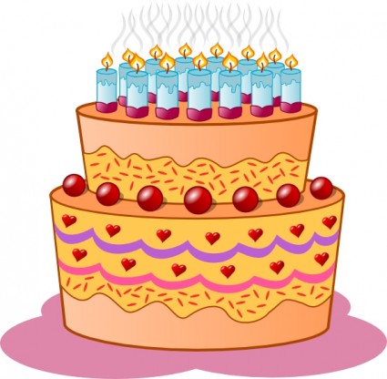 Birthday cake clip art free vector in open office drawing svg 9