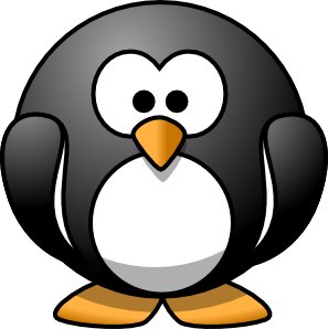 Cartoon penguin clip art free vector