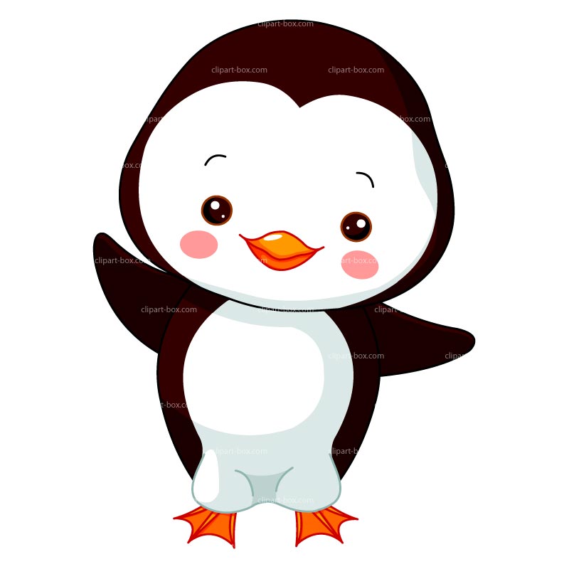 Cute baby penguin clipart