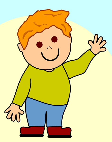 Animated little boy clipart
