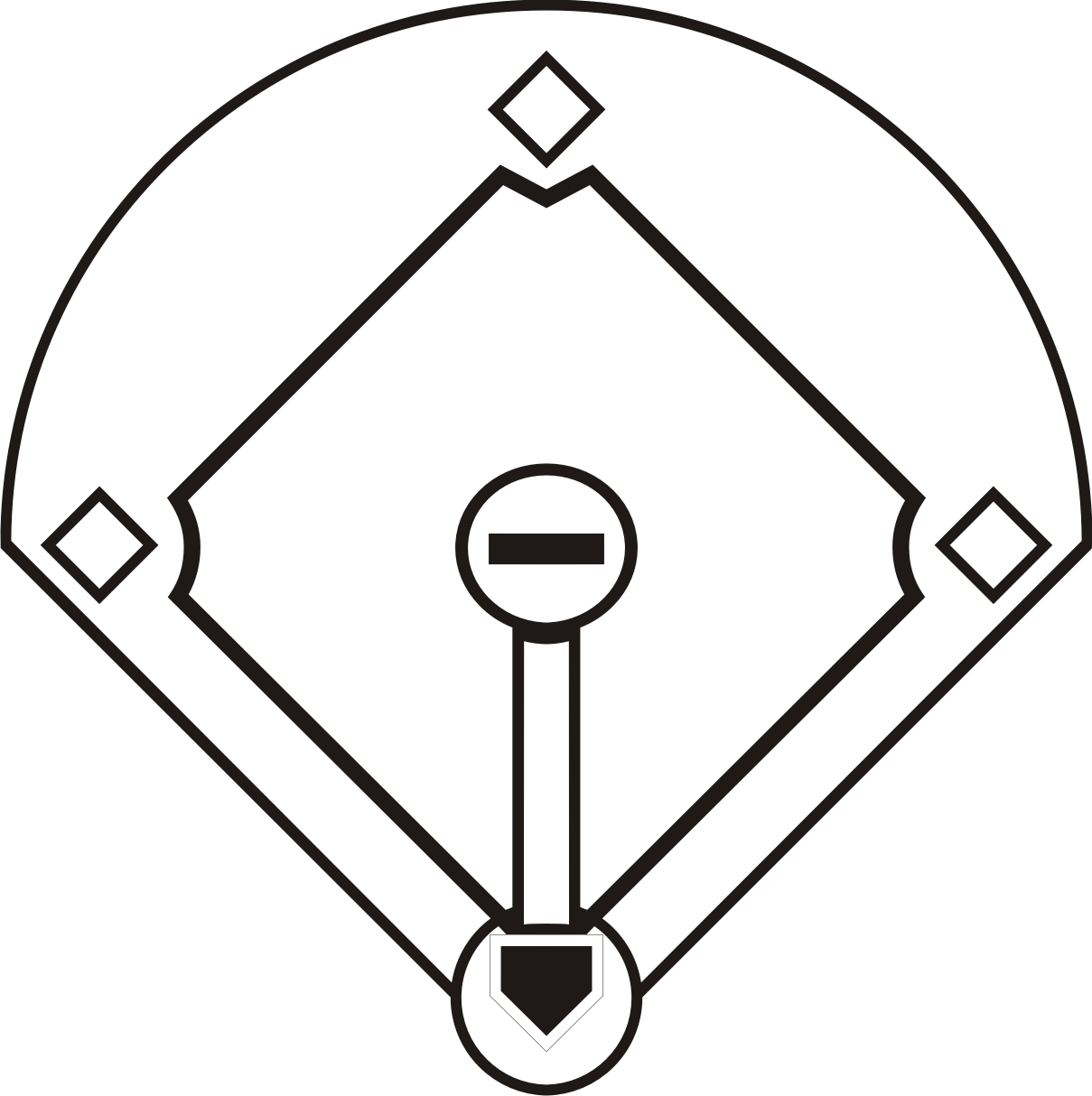 Baseball diamond clipart clipart