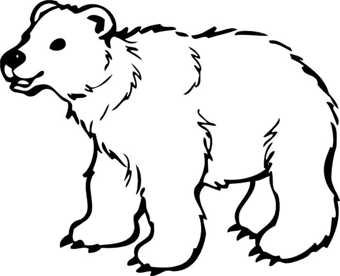 Bear clipart black and white clipart