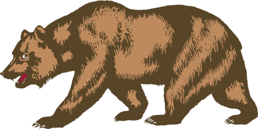 Flag of california bear clipart royalty free public