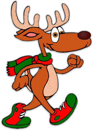 Free christmas clipart reindeer walking