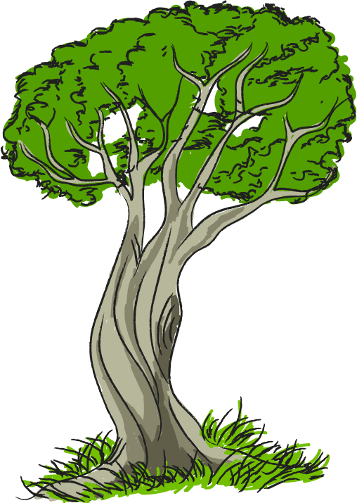 Free clip art nature trees tree with grass clipart
