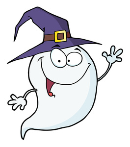 Ghost clipart image friendly ghost waving
