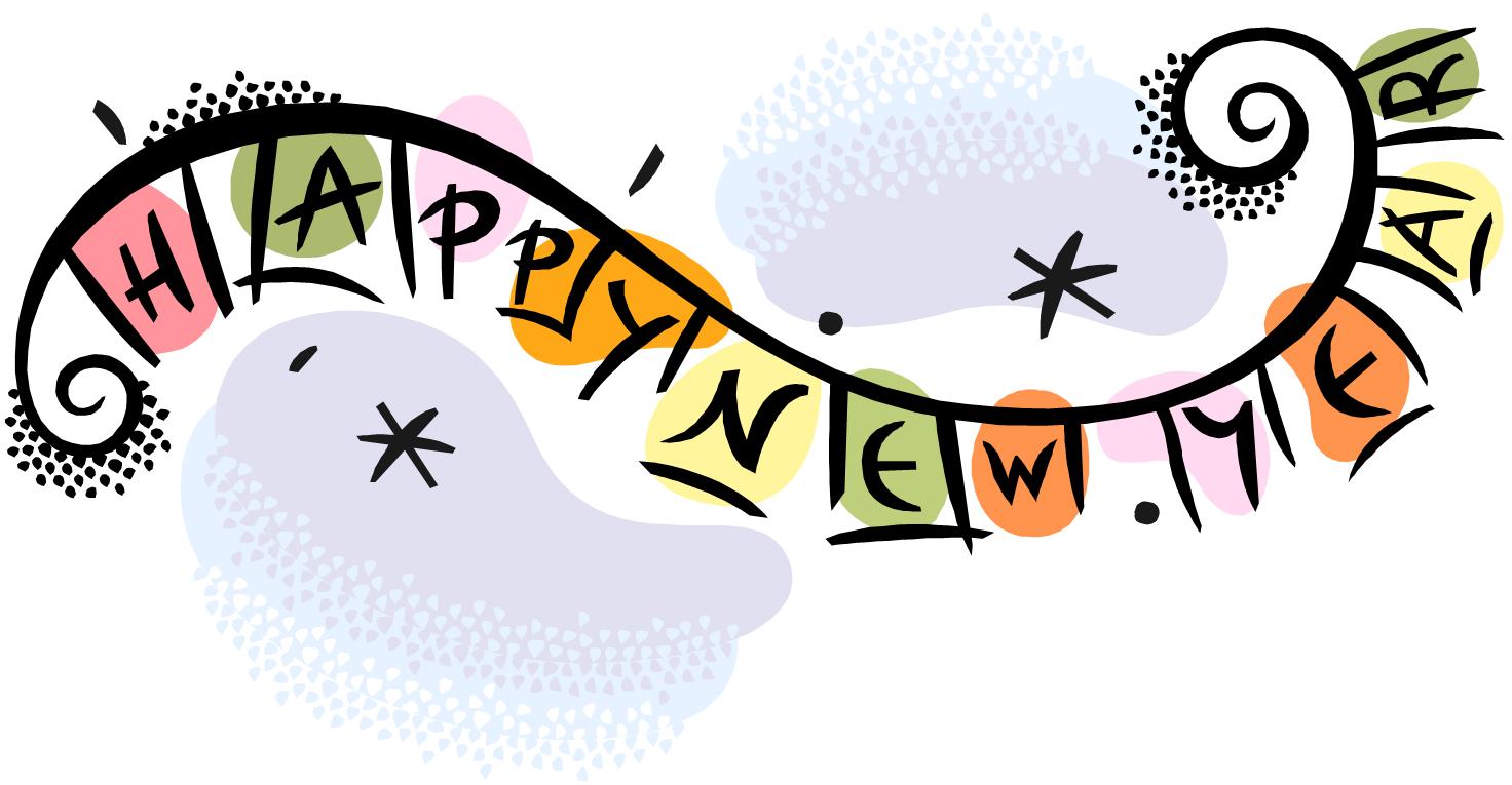 Happy new year banners clipart happy holidays