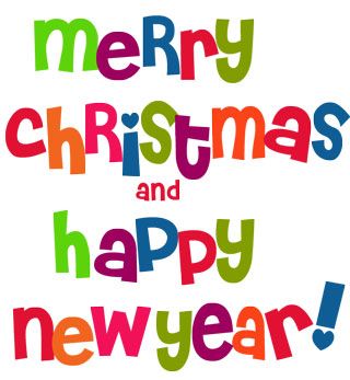 Merry christmas and happy new year clip art happy holidays