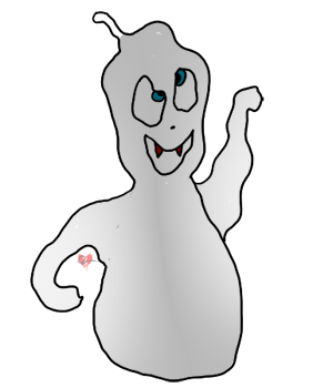 Scary ghost clipart halloween echo