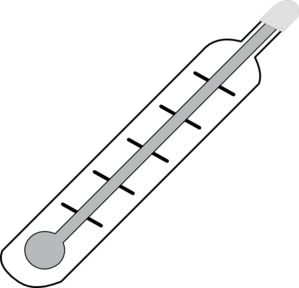 Thermometer hot outline clip art at vector clip art