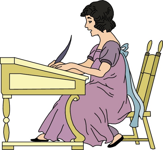 Woman writing clipart galleryhip com the hippest galleries