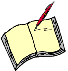 Writing book clipart