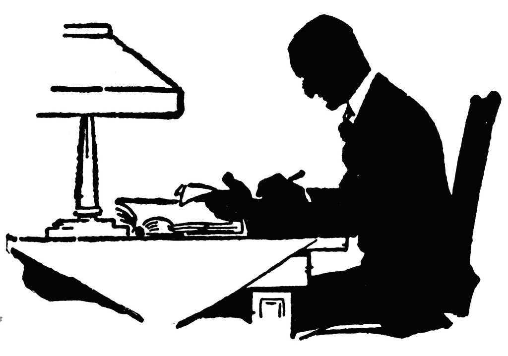 Writing college student clipart