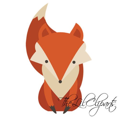 Fox clipart animal clipart scrapbook fox fox vector nursery