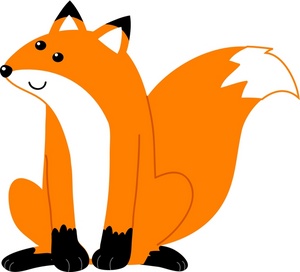 Fox clipart image a fox sitting down