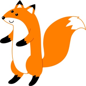 Fox clipart image a fox standing on its hind legs