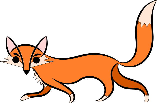 Fox small mammals clip art 