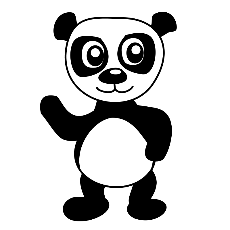 Panda free vector clipart