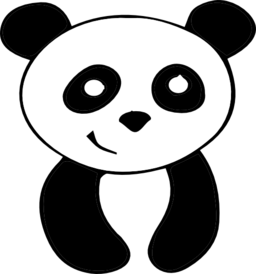 Panda silhouette clipart