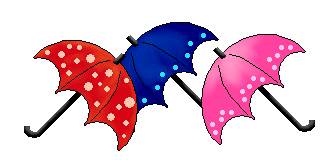 Umbrella clip art group of umbrellas opened umbrellas