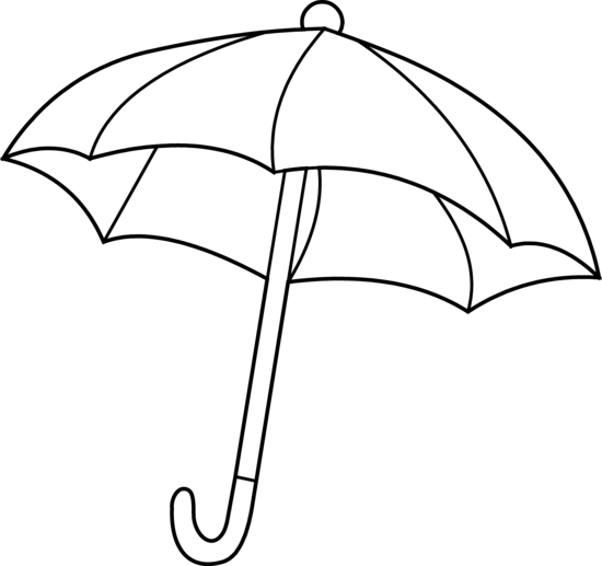 Umbrella coloring page free clip art