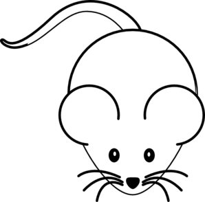 Black and white mouse clip art at vector clip art
