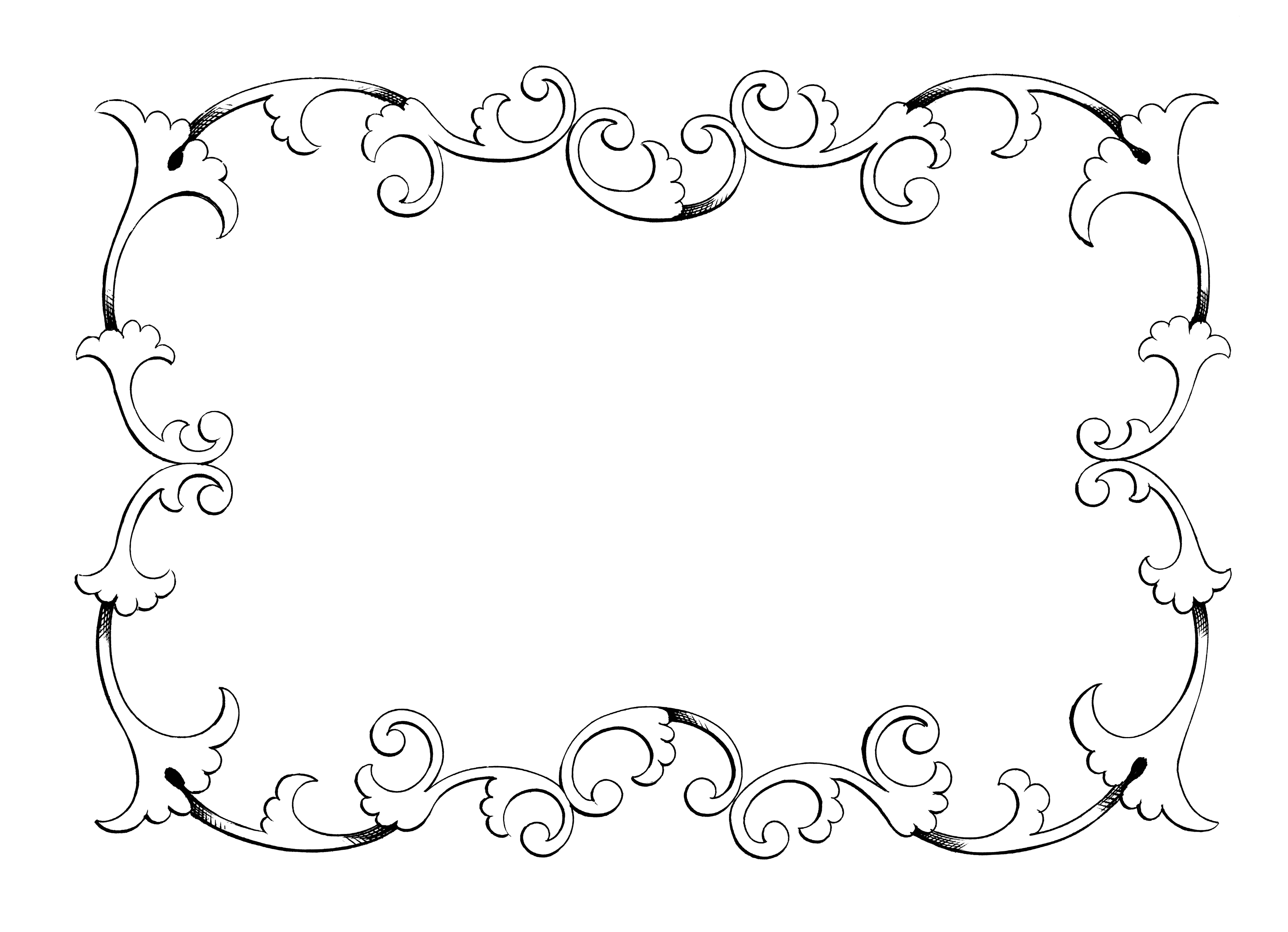 Clip art frame border freebie oh so nifty vintage graphics