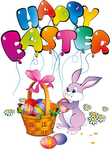 Happy easter bunny transparent clipart 0
