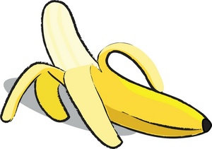 Banana clipart image delicious peeled banana ripe and tasty