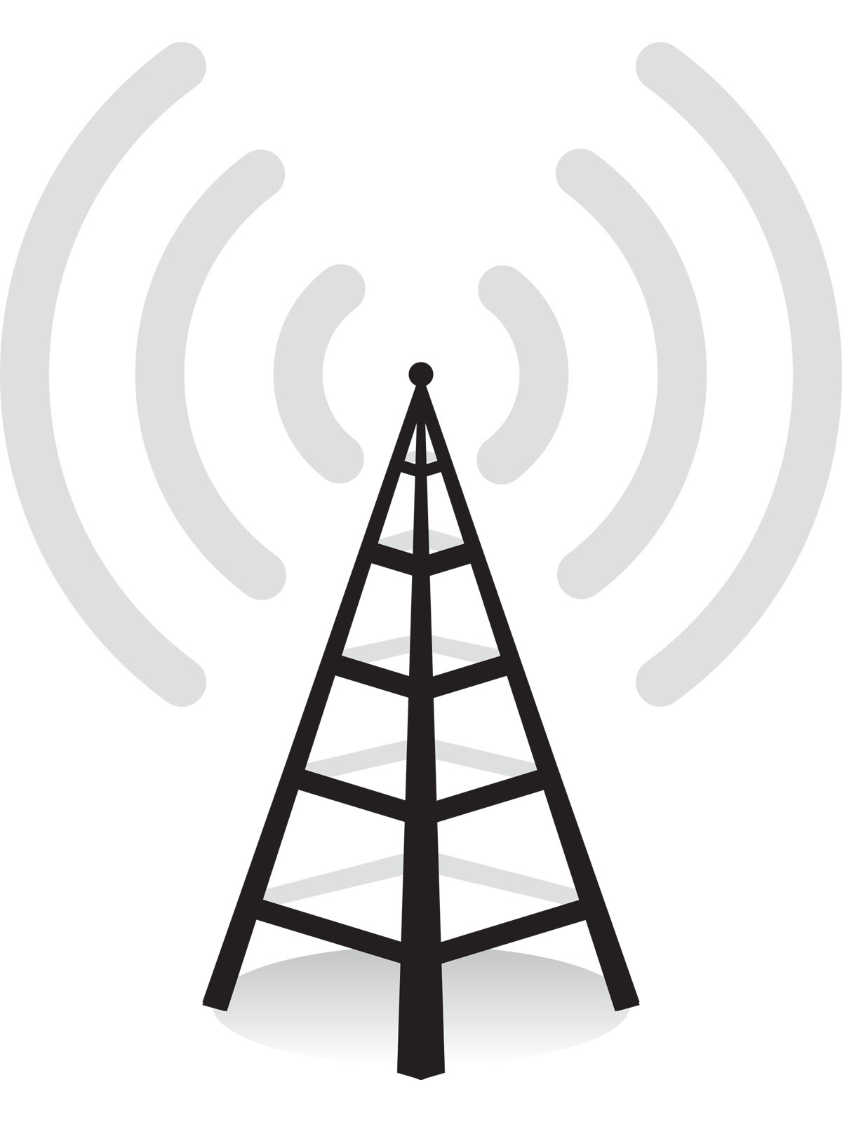 Cell tower construction clipart