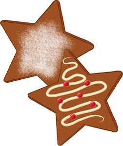 Cookie clipart image star shaped gingerbread cookies