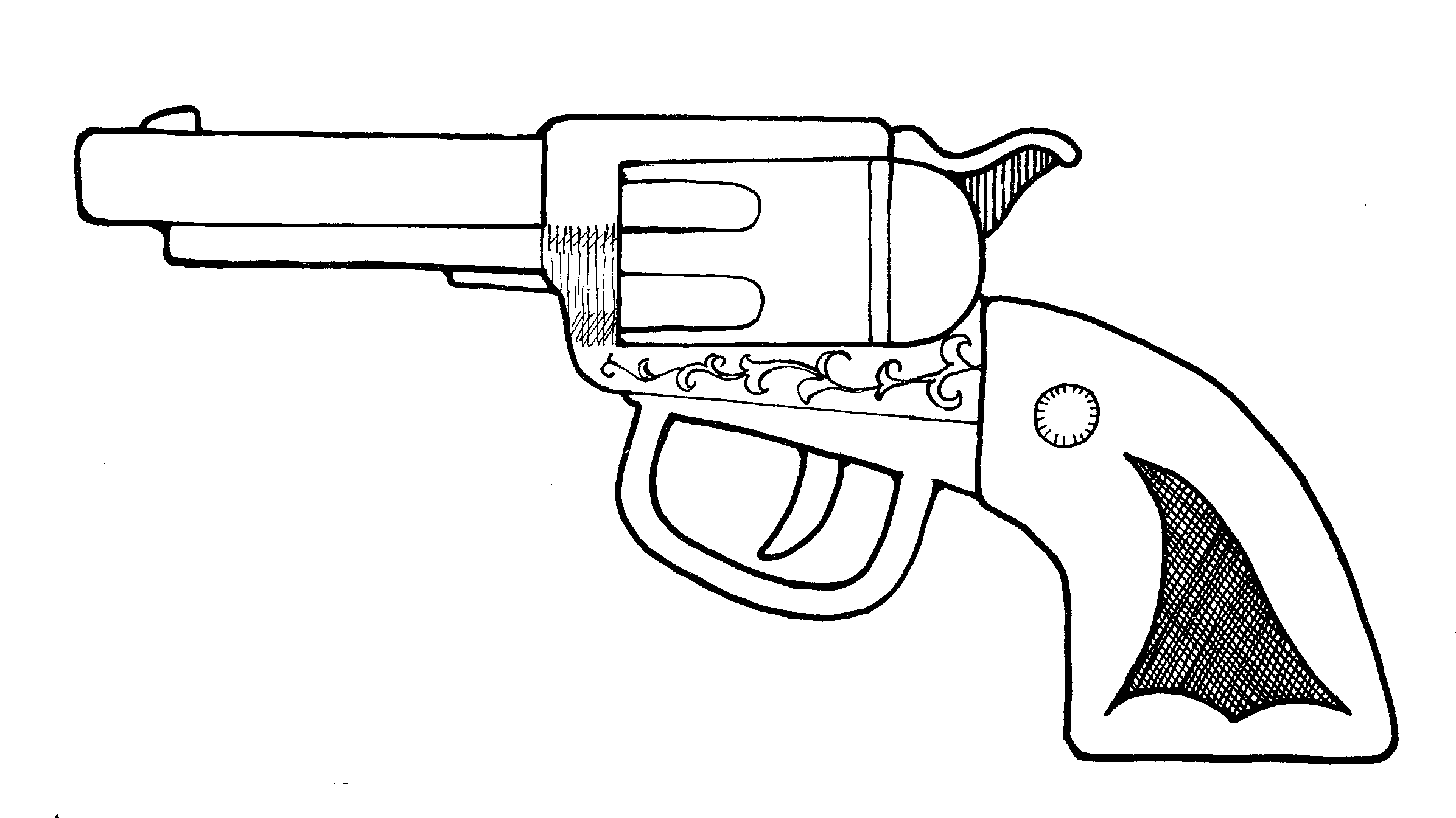 Free coloring pages of gun clip art