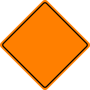 Orange construction sign clip art at vector clip art