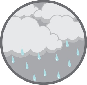 Rain clipart image clip art illustration of rain clouds