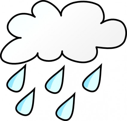 Rainy weather symbols clip art free vector for free download