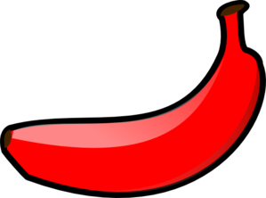 Red banana clip art at vector clip art