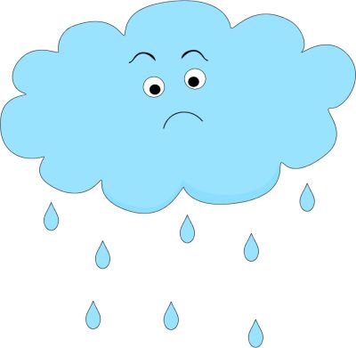 Sad rain cloud clip art weather sad cloud and rain