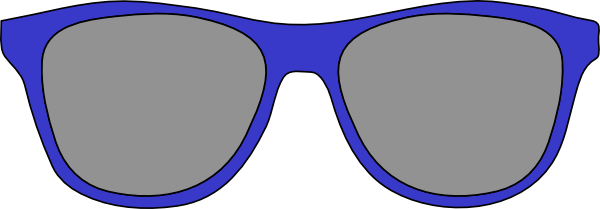 Blue sunglasses clip art at vector clip art
