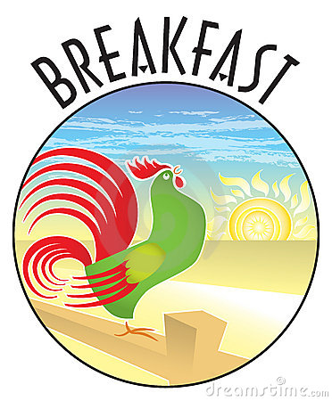 Breakfast rooster clipart