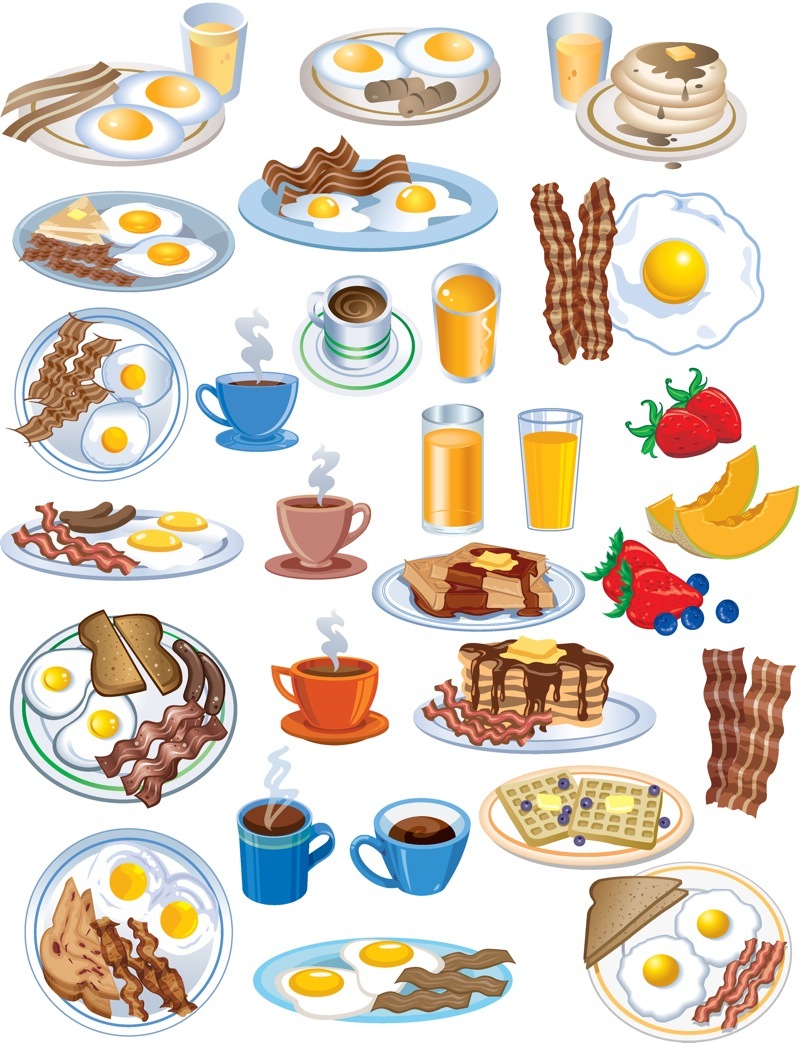 Breakfast vector clipart vector graphics blog