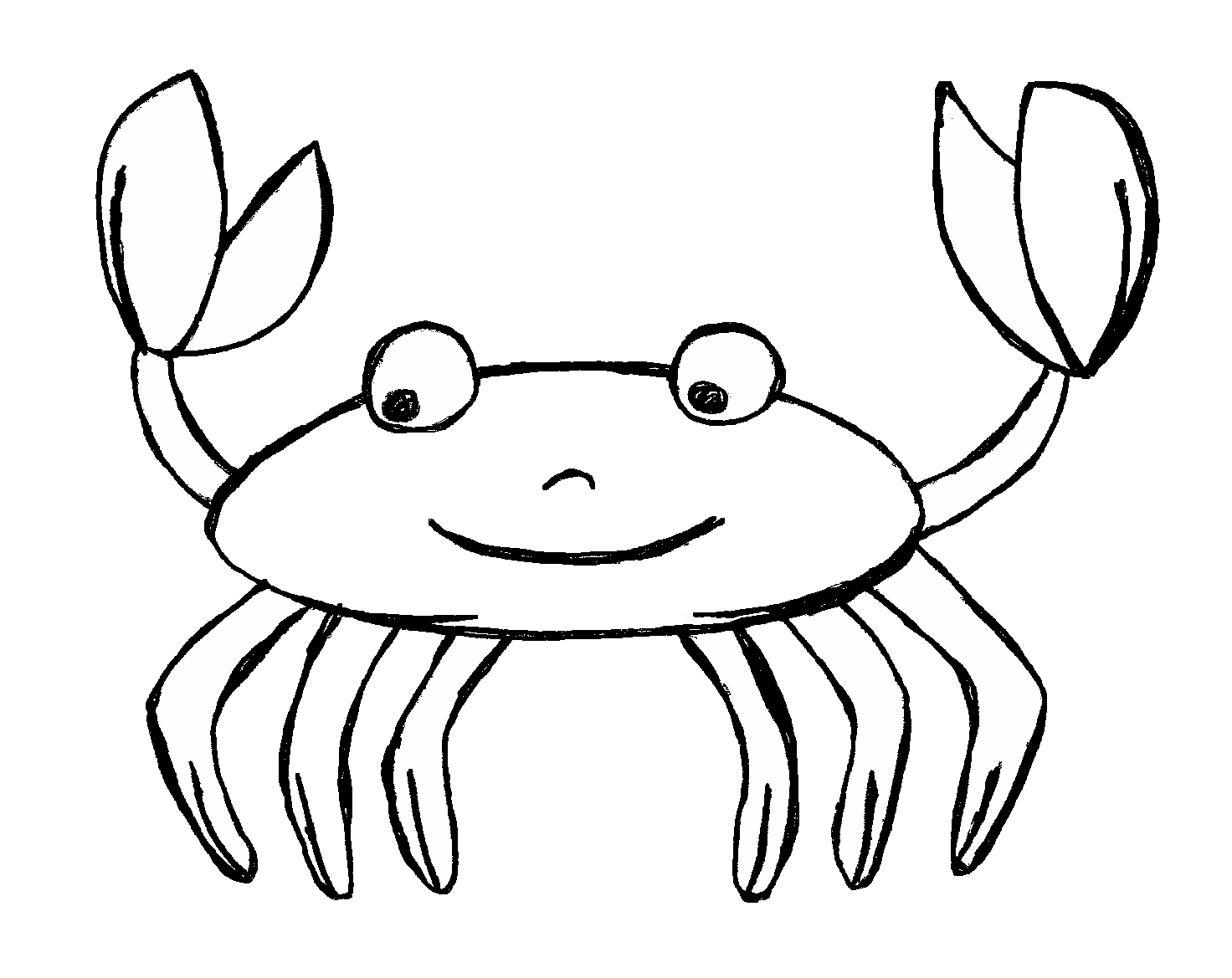 Crab clip art black and white free clipart