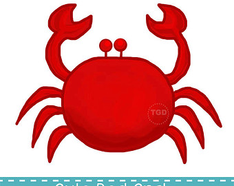 Crab under the sea clipart