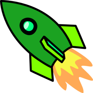 Green rocket clip art at vector clip art