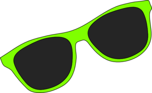 Green sunglasses clip art at vector clip art