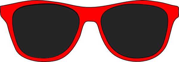 Red and black sunglasses clip art at vector clip art