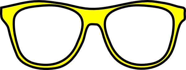 Sunglasses yellow gratitude glasses clip art at vector clip art