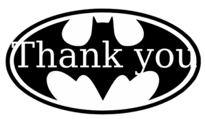 Thank you batman clip art at vector clip art